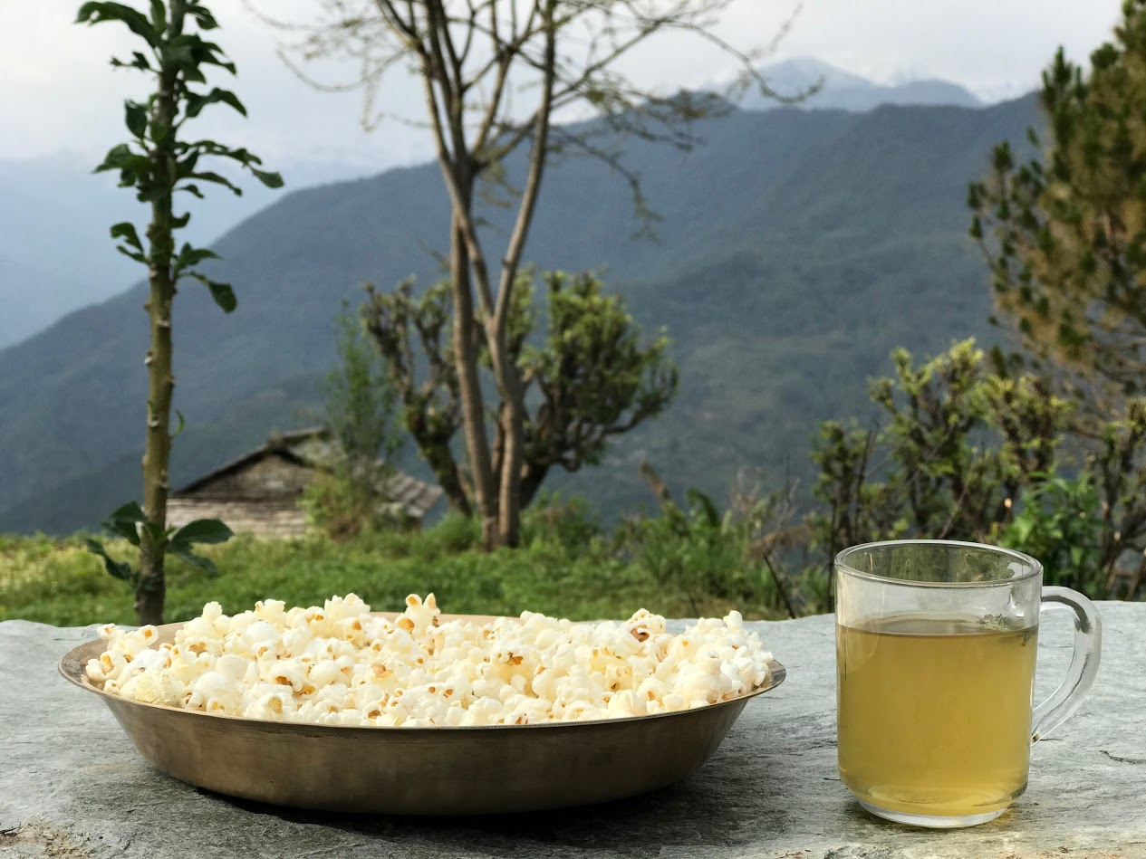 Simple moments: popcorn and tea